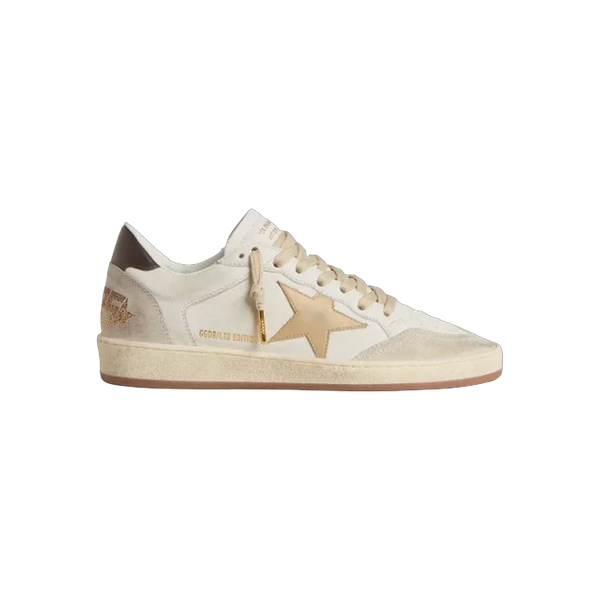 Golden Goose Ball Star LTD With Beige Star And Black Heel Tab