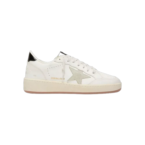 Golden Goose Ball Star With Ice-Gray Suede Star And Glossy Black Leather Heel Tab