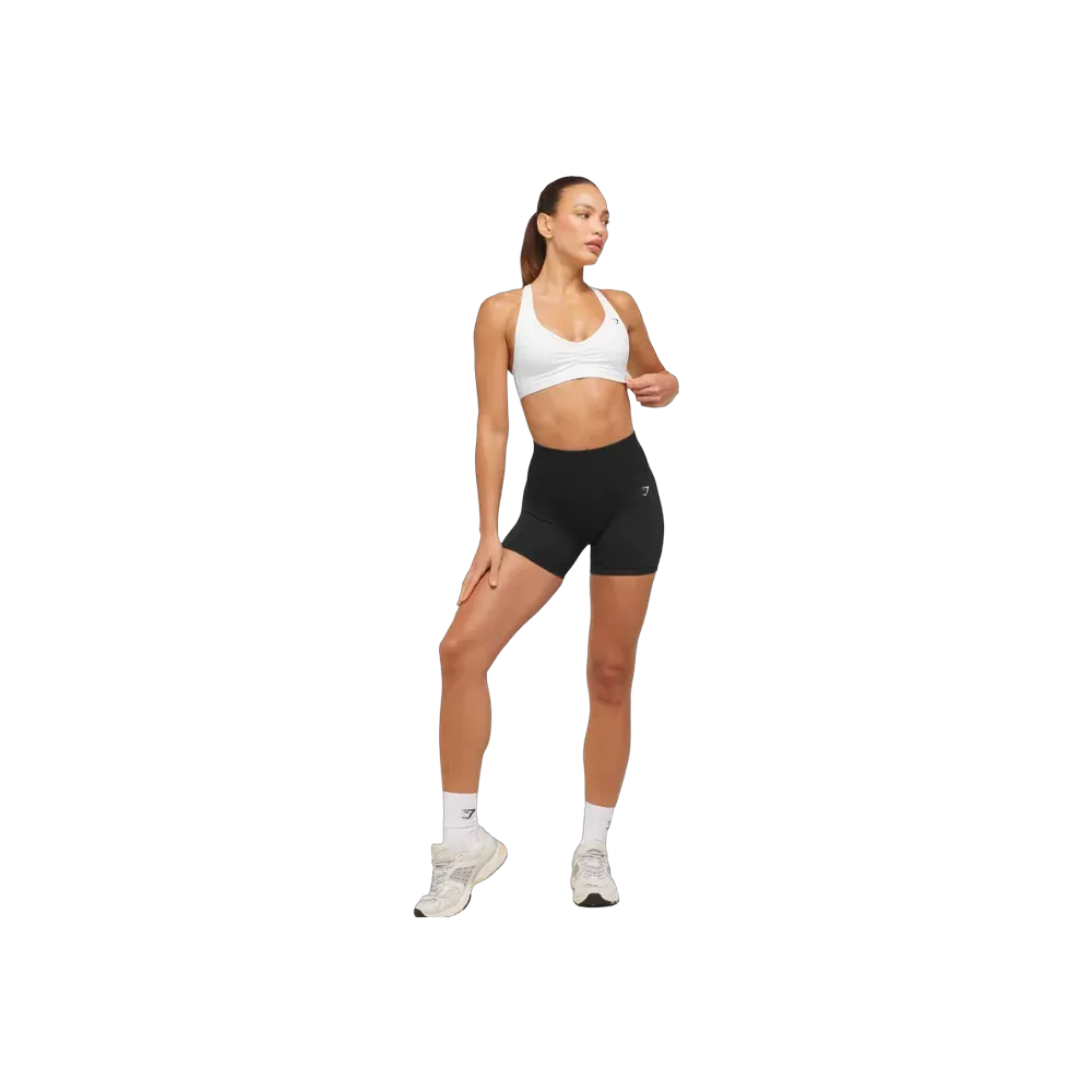 Gymshark Ruched Sports Bra 2.0 - Medium Support White