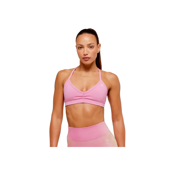 Gymshark Washed Minimal Sports Bra - Light Support Focus Pink