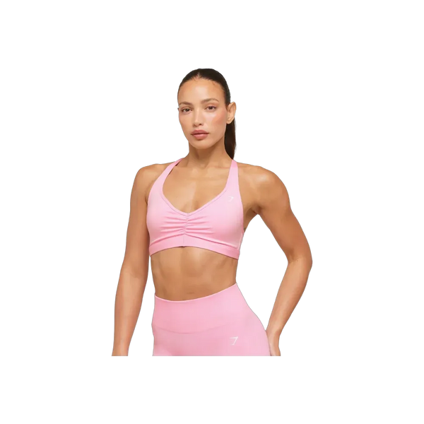 Gymshark Ruched Sports Bra 2.0 - Medium Support Poise Pink