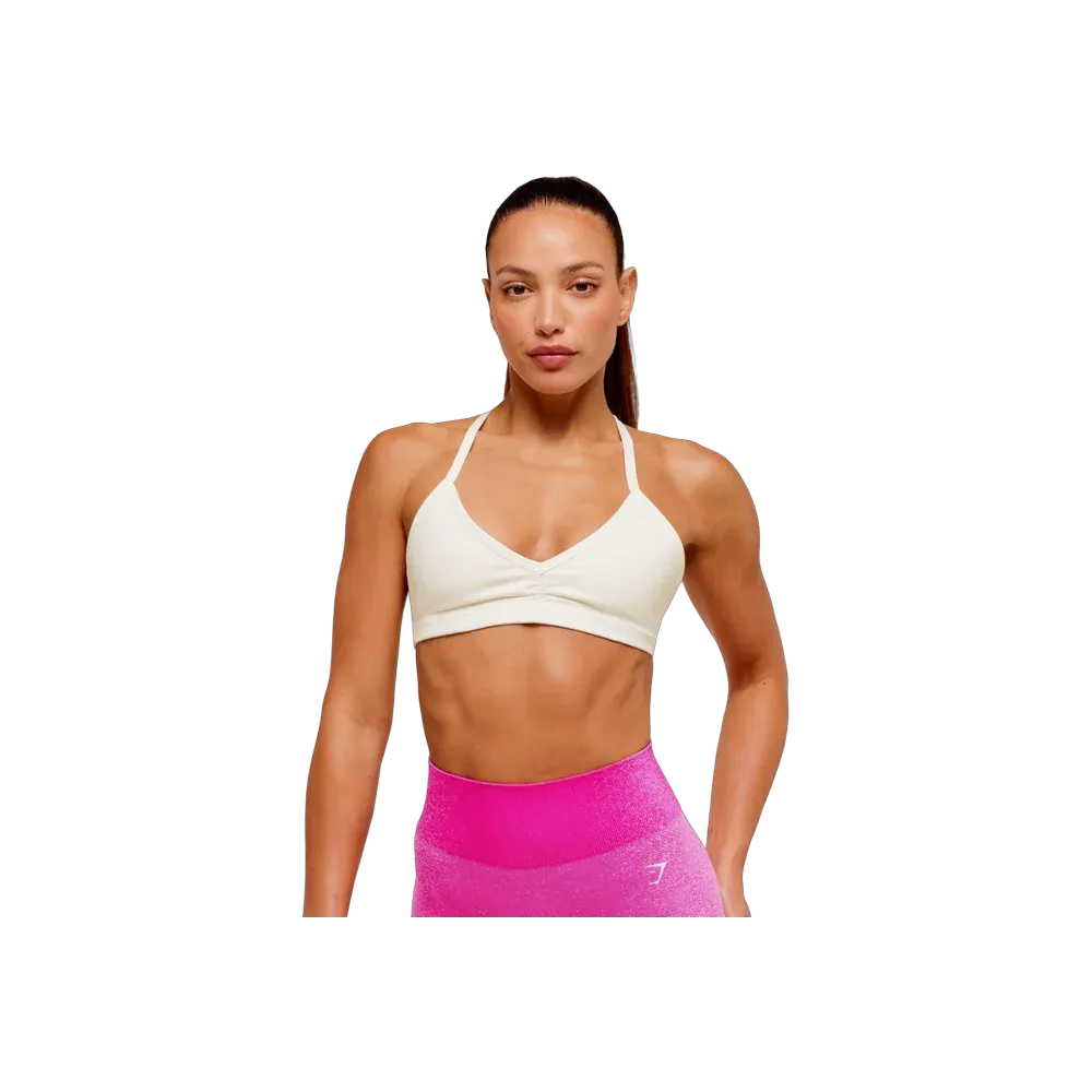 Gymshark Washed Minimal Sports Bra - Light Support Soft White