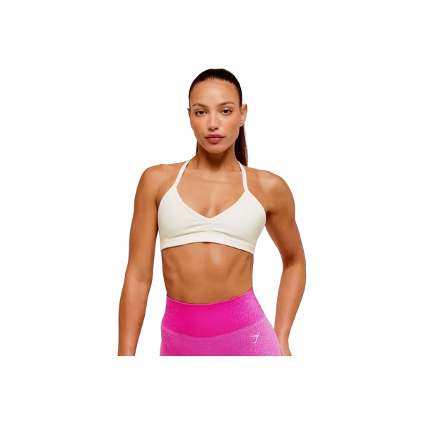 Gymshark Washed Minimal Sports Bra - Light Support Soft White