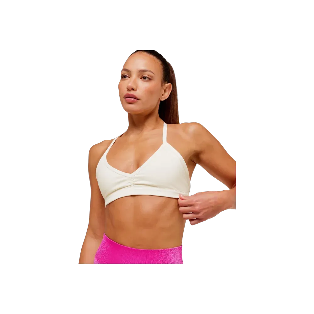 Gymshark Washed Minimal Sports Bra - Light Support Soft White