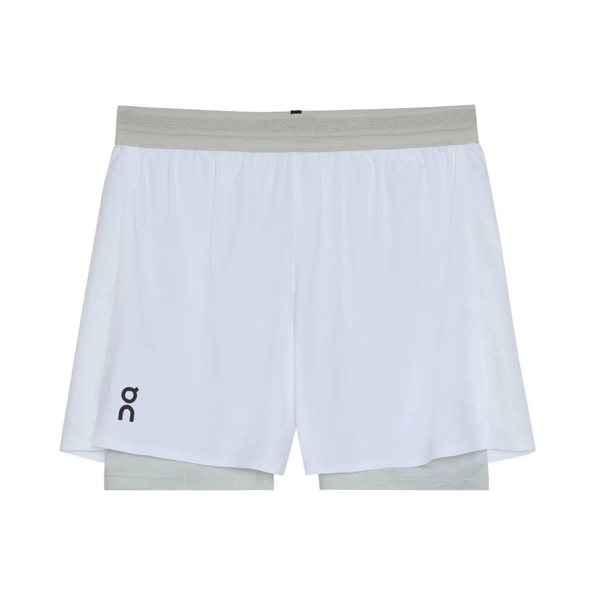 On 5" Performance 2/1 Shorts White | Glacier