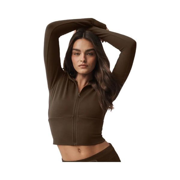 Alo Women's Sway Full Zip Hoodie - Espresso
