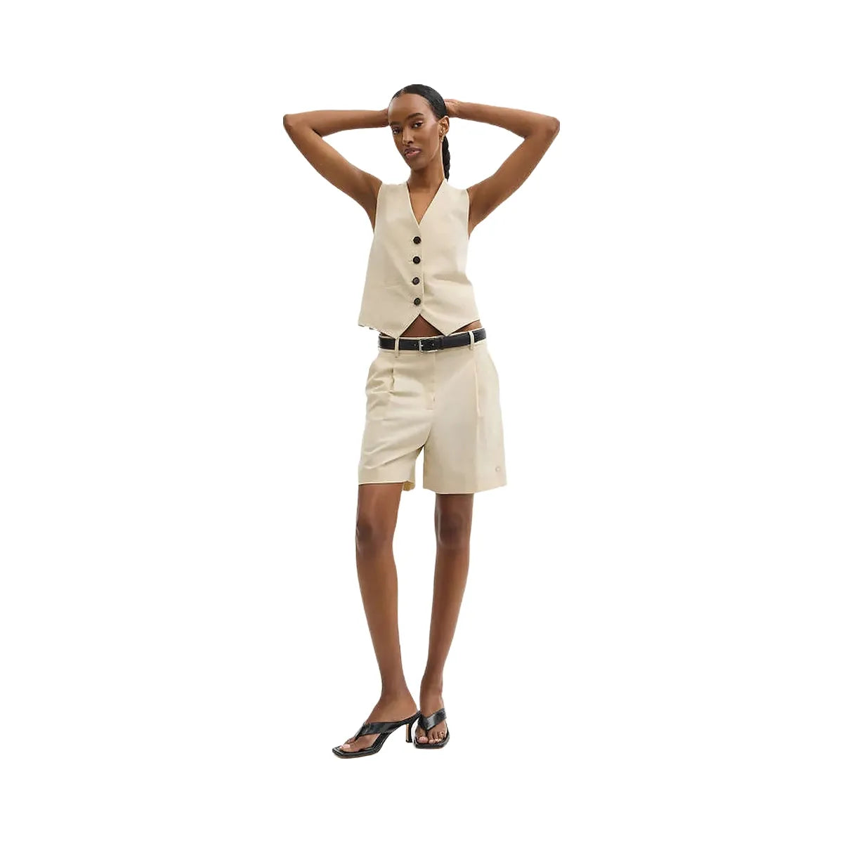 Coach Coach Tailored Shorts In Recycled Polyester Sand
