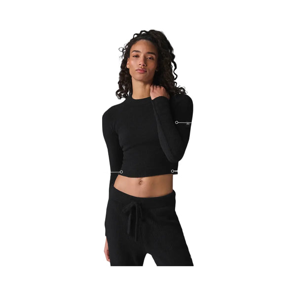 Alo Women's Snuggle Up Sweater Long Sleeve - Black