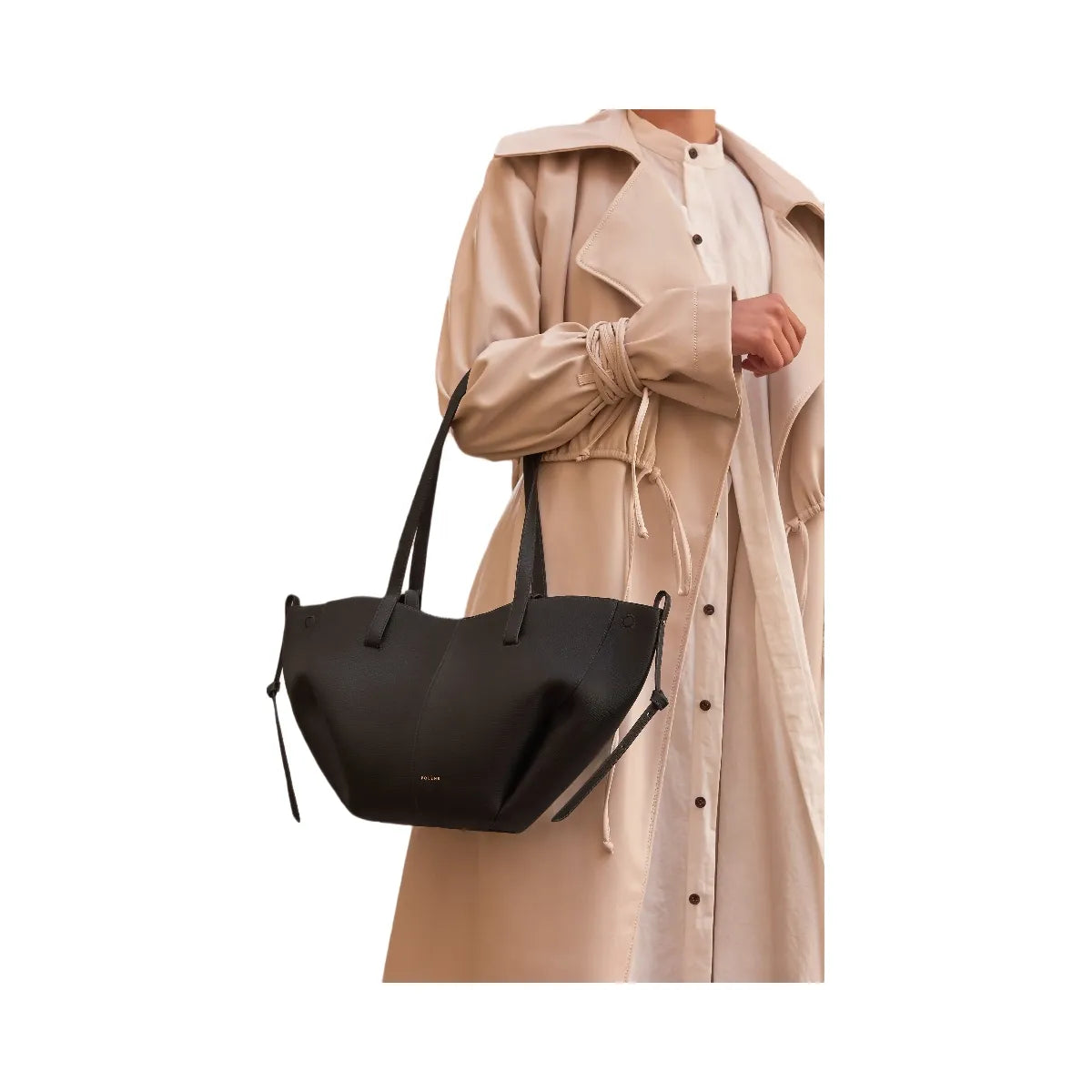 Polene Cyme Mini Textured Black
