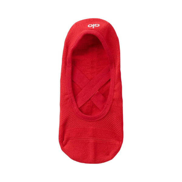 Alo Women's Pivot Barre Sock - Bright Red