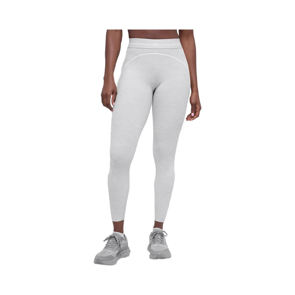 Alo Women's 7/8 High-Waist Alosoft Heart Throb Legging - Athletic Heather Grey/White