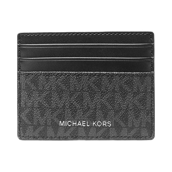 Michael Kors Cooper Signature Logo Card Case Black