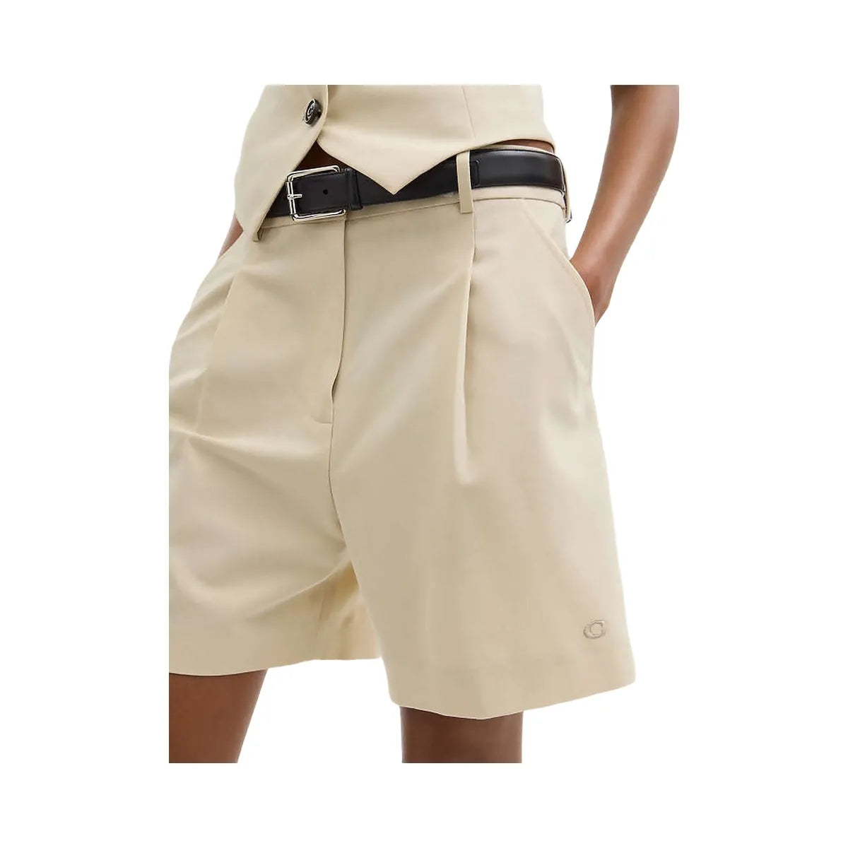Coach Coach Tailored Shorts In Recycled Polyester Sand