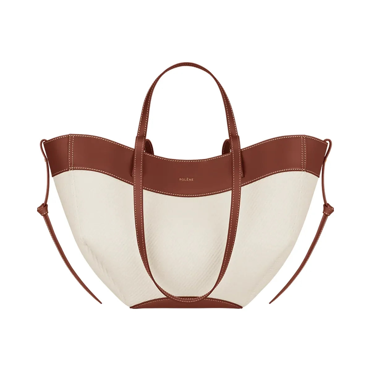Polene Cyme Mini Cognac Canvas