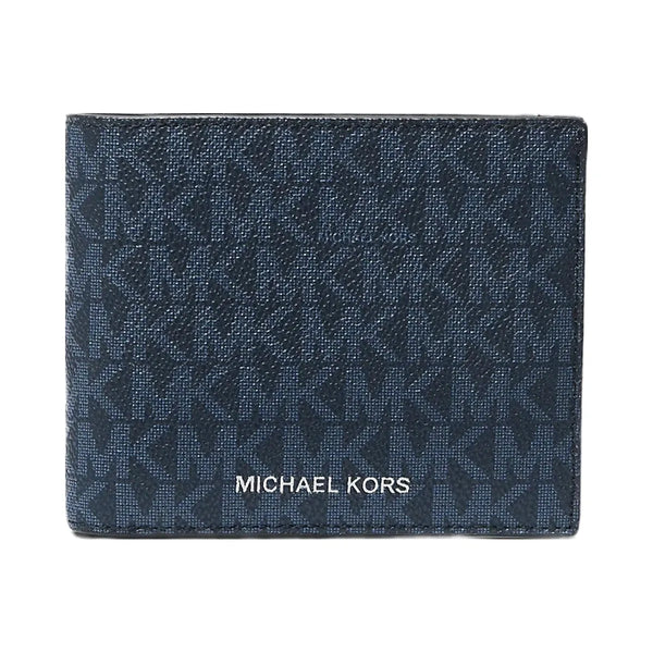 Michael Kors Cooper Logo Billfold Wallet With Passcase Admrl-Plblue