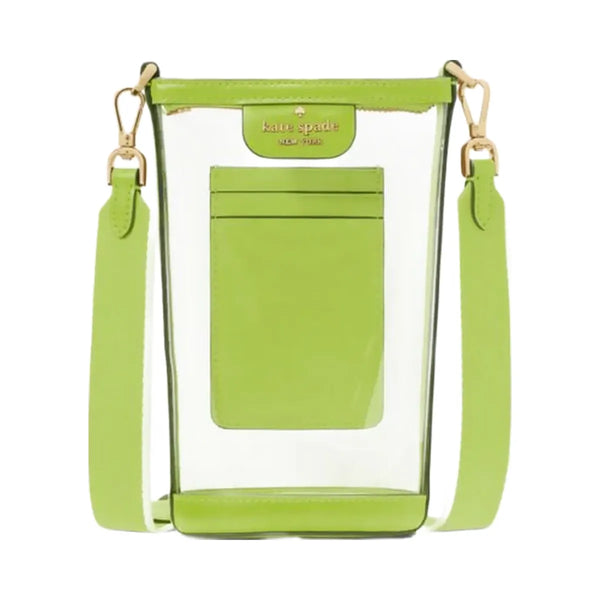 Kate Spade Clare Clear Phone Crossbody Grasshopper Green