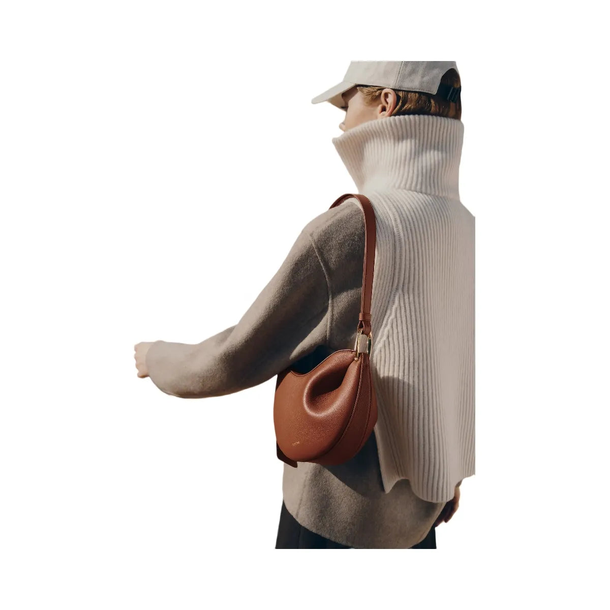 Polene Tonca Textured Cognac