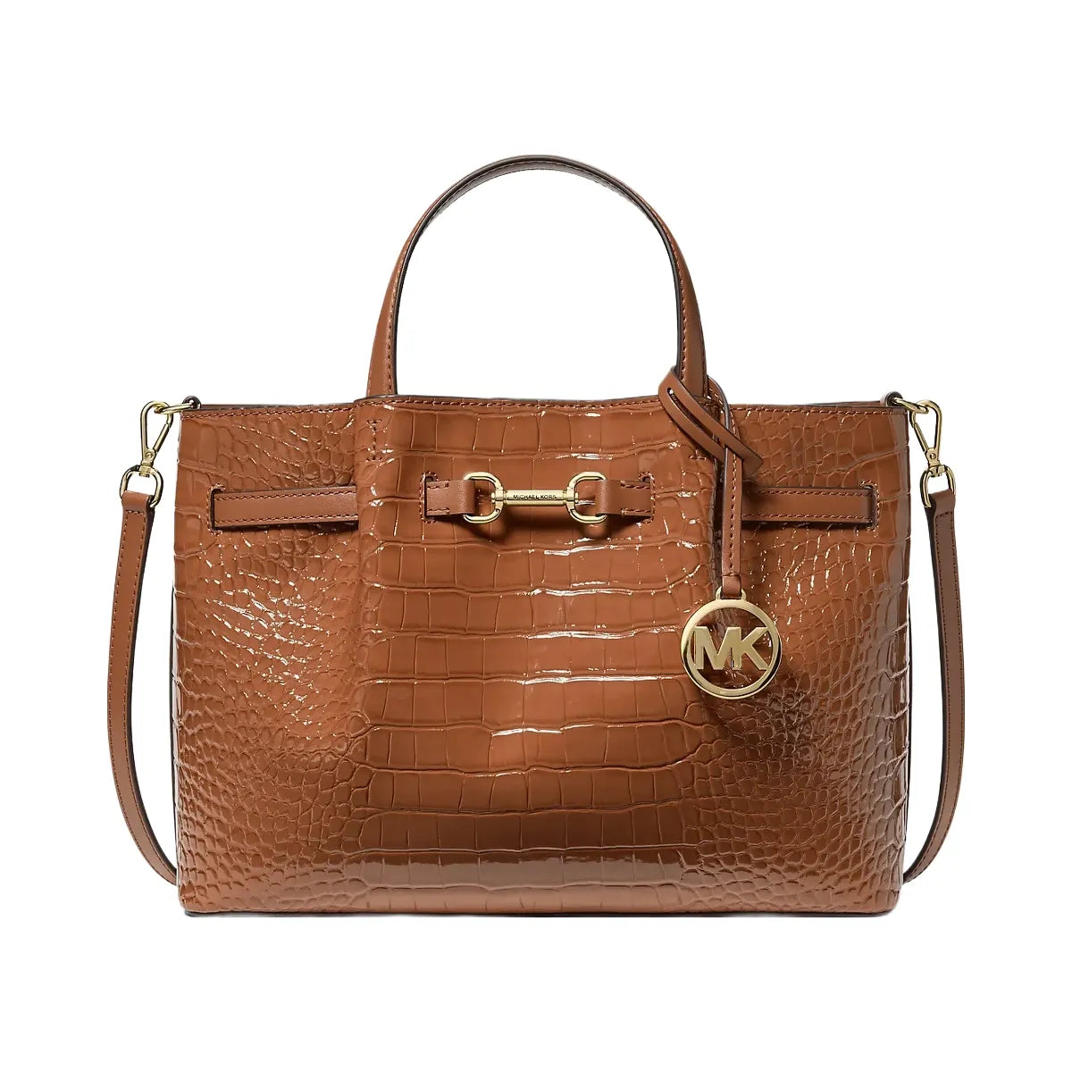 Michael Kors Michael Kors Carson Medium Crocodile Embossed Satchel Luggage