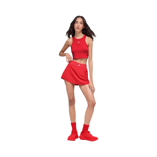 Alo Women's Aspire Tank - Bright Red/White