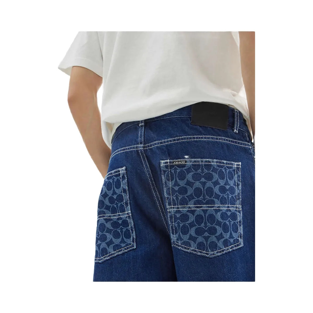 Coach Coach Straight Fit Denim Jeans Dark Wash
