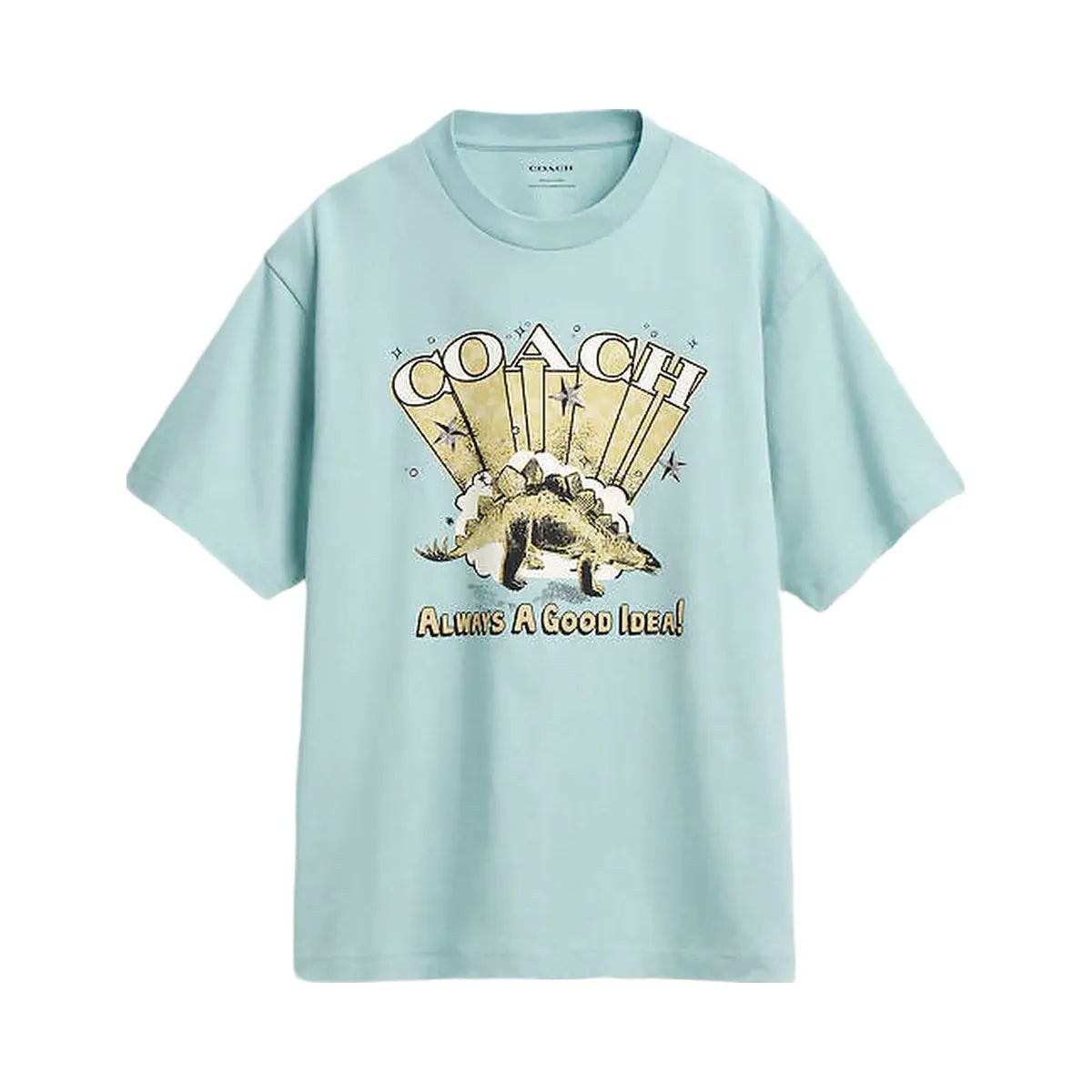 Coach Coach Stegosaurus Relaxed T-Shirt In Organic Cotton Blue Haze