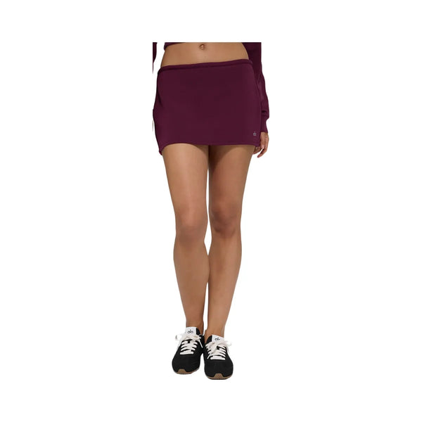 Alo Women's Track Star Mini Skirt - Burgundy