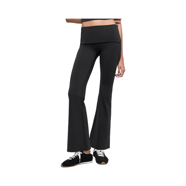 Alo Women's ALO Softsculpt 7/8 Foldover Flare Legging - Black