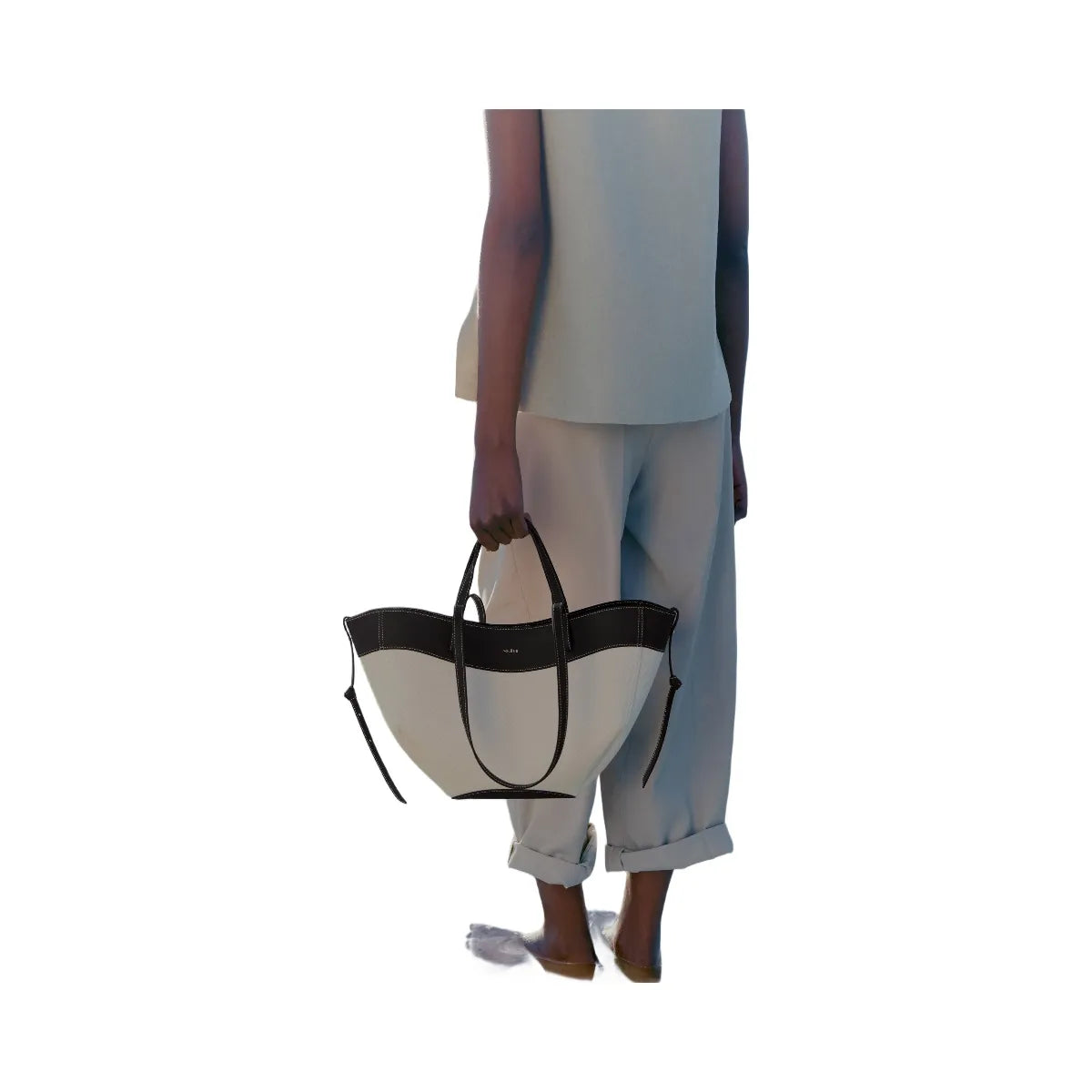 Polene Cyme Mini Black Canvas