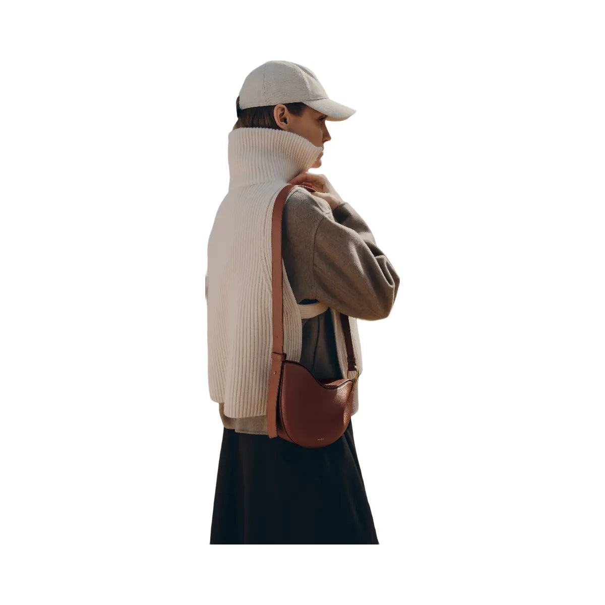Polene Tonca Textured Cognac