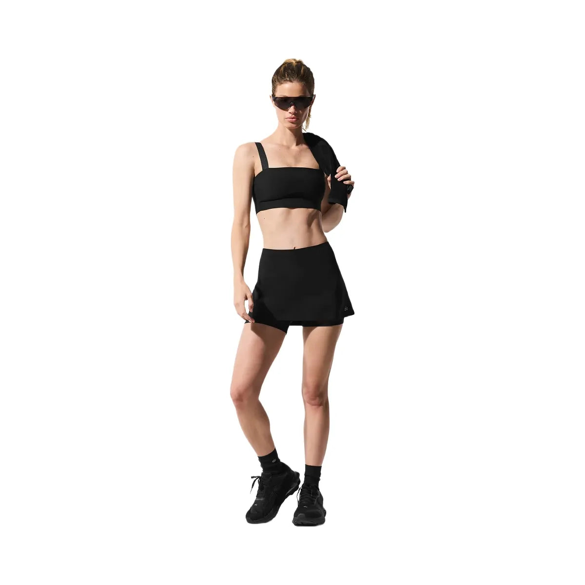 Alo Women's Alosoft Serve It Up Bra - Black