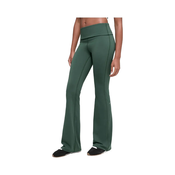 Alo Women's ALO Softsculpt Foldover Flare Legging - Clover Green