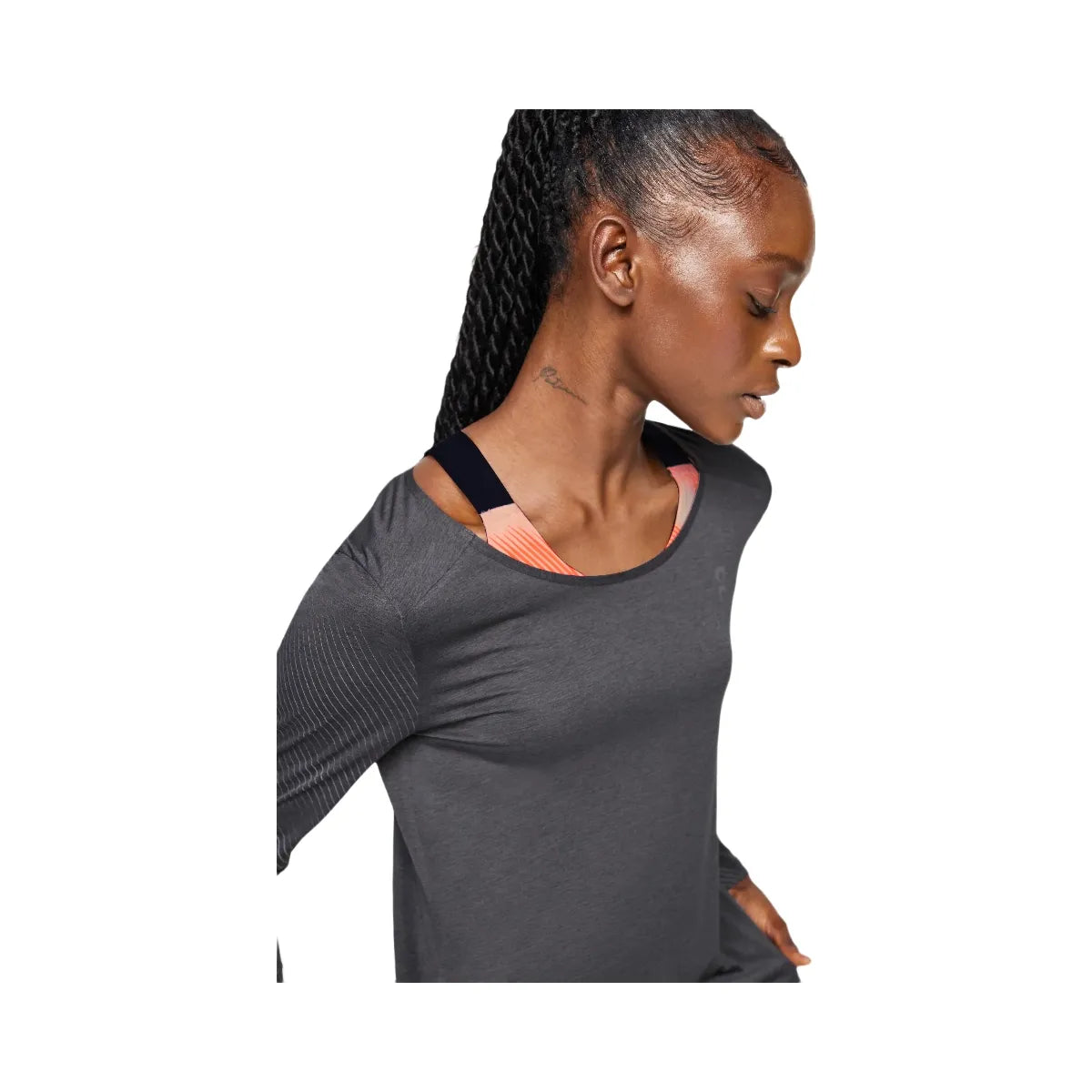 On Performance Long-T Lumos Black | Iron