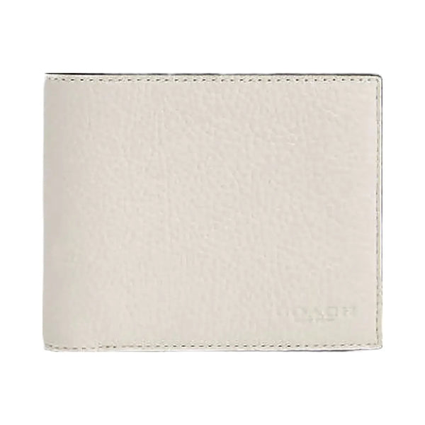 Coach 3 In 1 Wallet Pebbled Leather-Gunmetal-Chalk