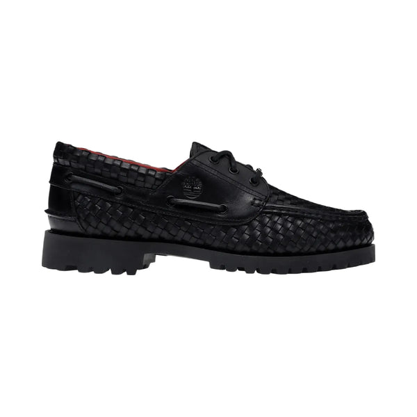 Timberland Woven Leather 3-Eye Lug Supreme Black