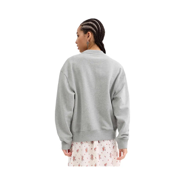 Coach Coach Sporty Signature Boyfriend Crewneck Sweatshirt Heather Grey