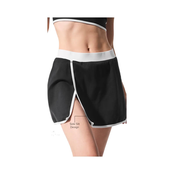 Alo Women's Airbrush Streamlined Skirt - Black/White