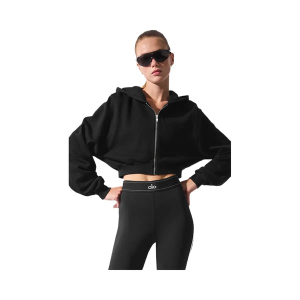 Alo Women's Sweet Escape Zip Up Hoodie - Black