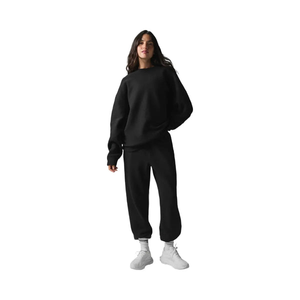 Alo Women's Triumph Restore Crew Neck Sweatshirt - Black
