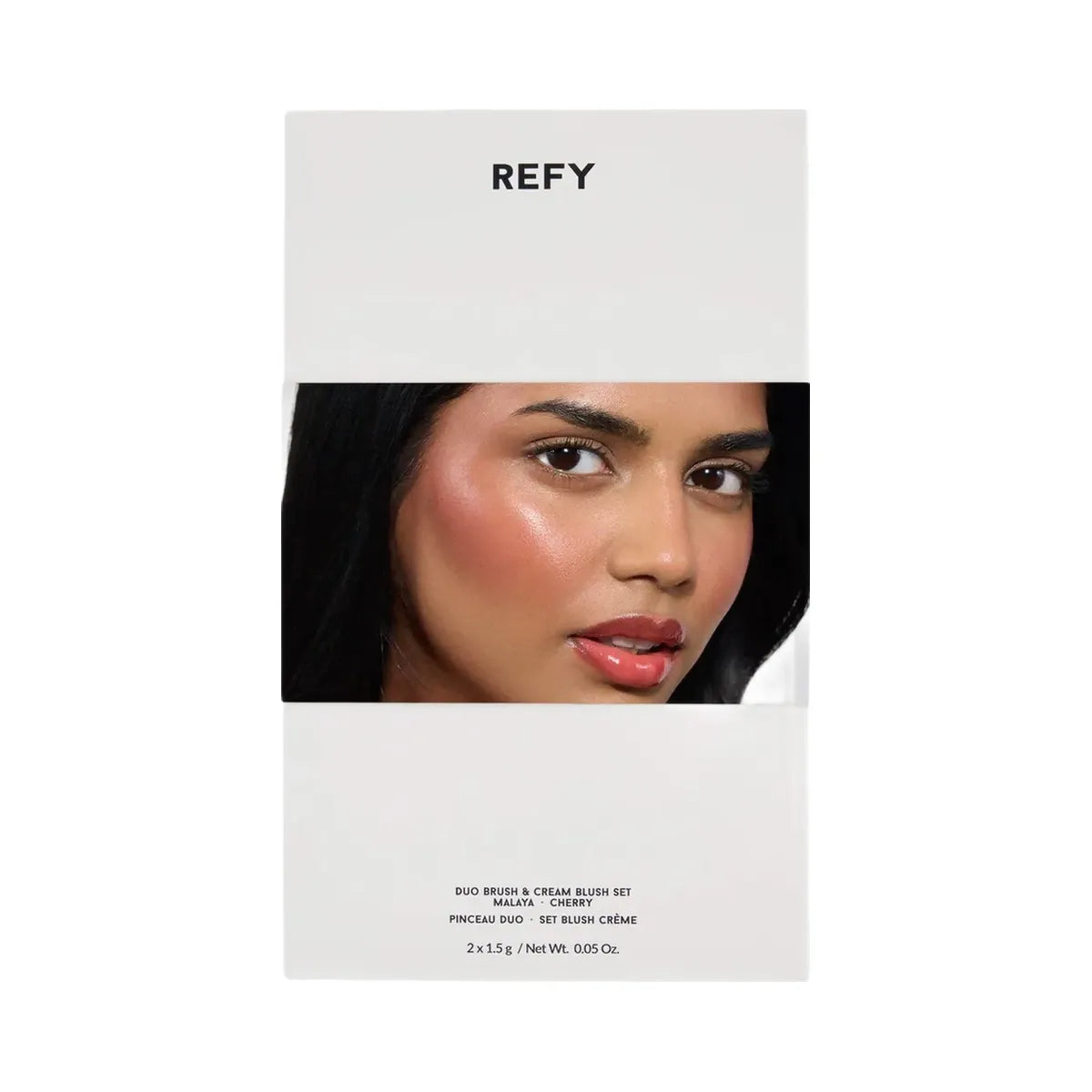 REFY Cream Blush Duo with Duo Face Brush Gift Set