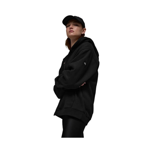 Alo Women's Renown Heavy Weight Full Zip Hoodie - Black