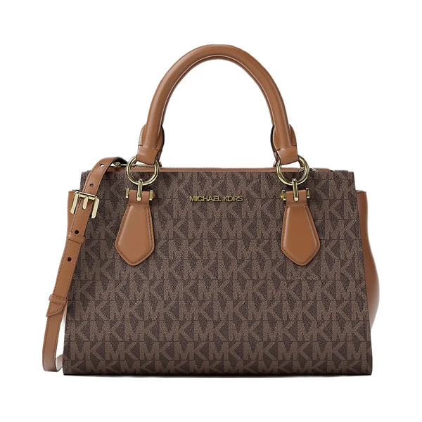 Michael Kors Marilyn Small Signature Logo Messenger Bag Brown