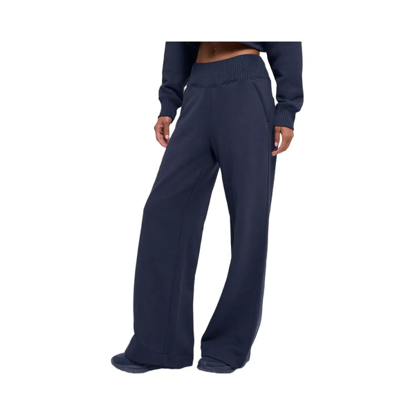 Alo Women's Serenity Wide Leg Sweatpant - Navy