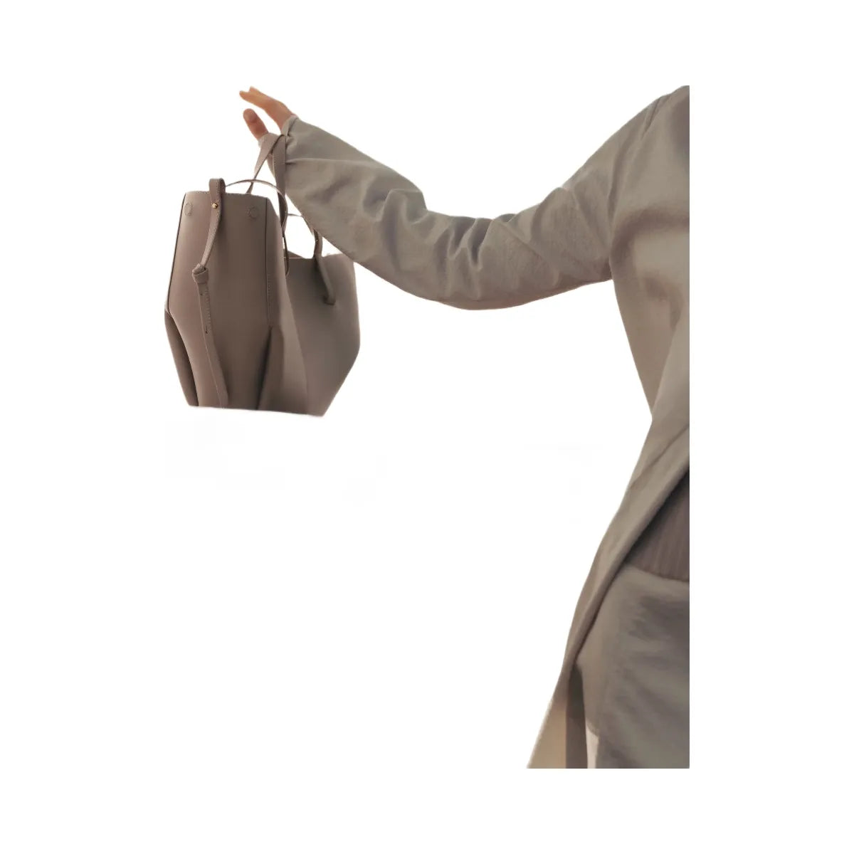 Polene Cyme Mini Textured Taupe