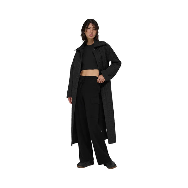 Alo Women's Quilted Skyline Long Coat - Black