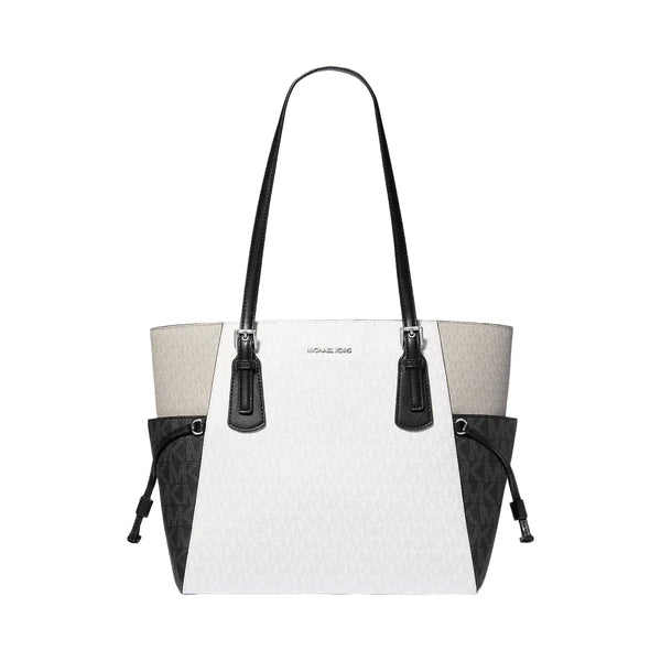 Michael Kors Voyager Large Color-Block Signature Logo Tote Bag Opwht Multi