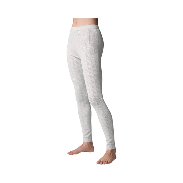 Alo Women's Pointelle Sweater High-Waist Be Mine Legging - Light Grey Heather