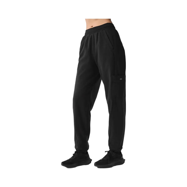 Alo Women's Polar Fleece Wintry Mix Pant - Black