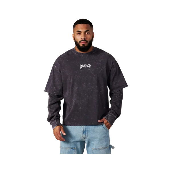 YoungLA Shadow Twofer Long Sleeves Charcoal Wash