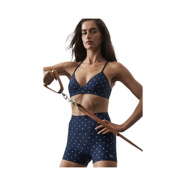 Alo 3" Airlift Polka Dot High-Waist Short 'Navy/White'
