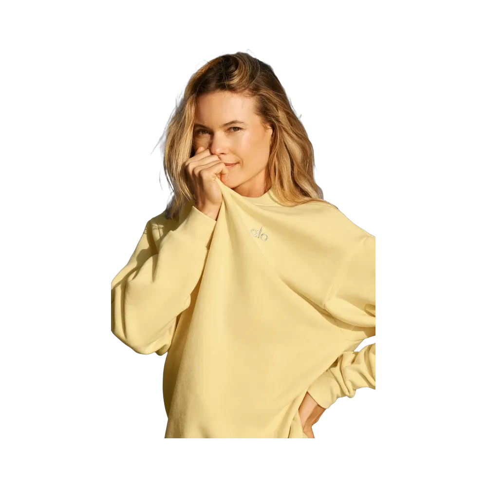 Alo Accolade Crew Neck Pullover 'Warm Butter'